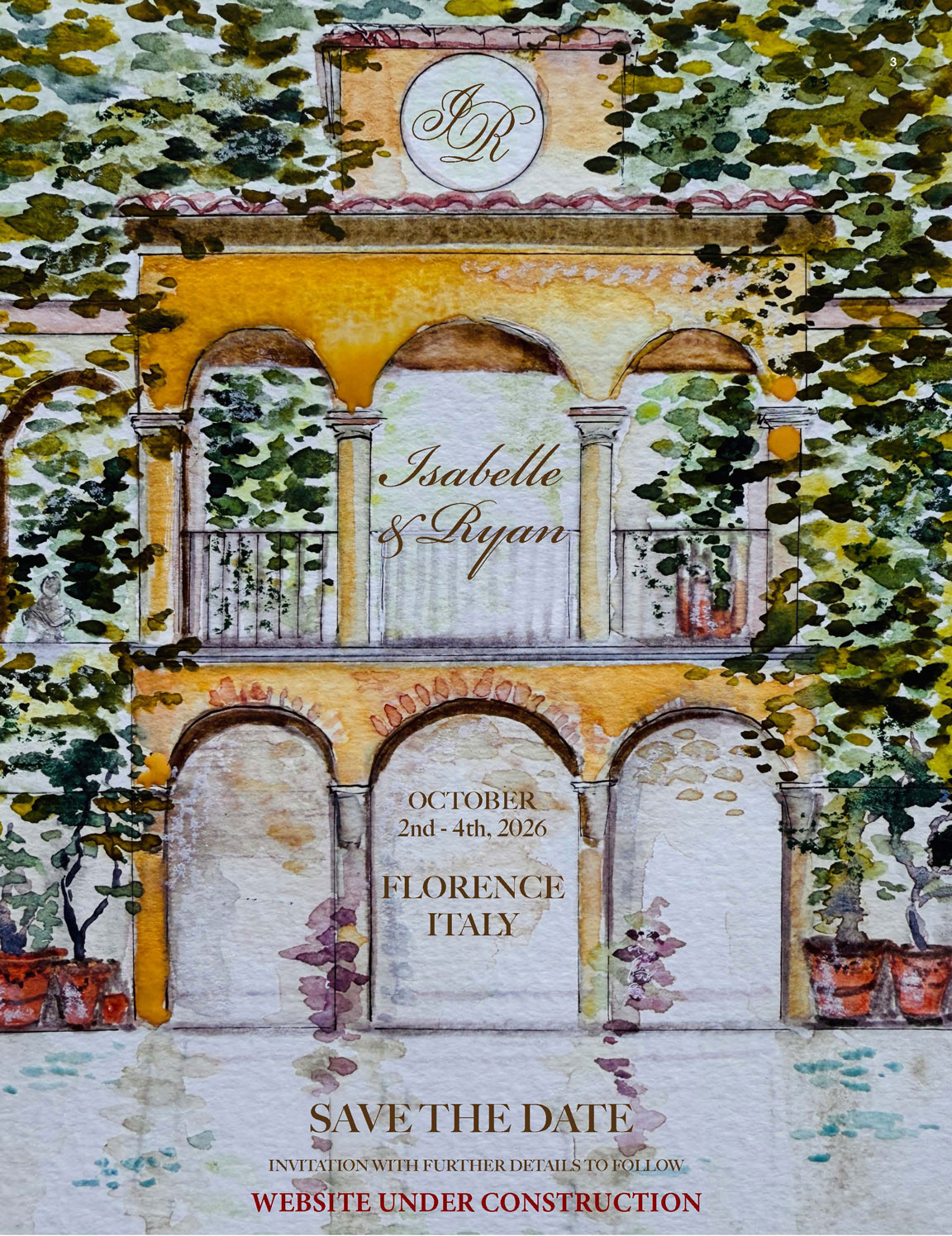 Save the date - Isabelle and Ryan's wedding